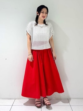 「インディヴィ」｜INDIVI(SHOP STAFF)さん（レディース・153cm）の夏コーディネート