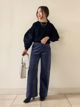 「インディヴィ」｜「アイテム（ブーツ）」を使った、INDIVI(SHOP STAFF)さん（レディース・144cm）の冬コーディネート