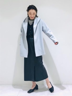 「エコレザー」｜INDIVI(SHOP STAFF)さん（レディース・158cm）の秋コーディネート