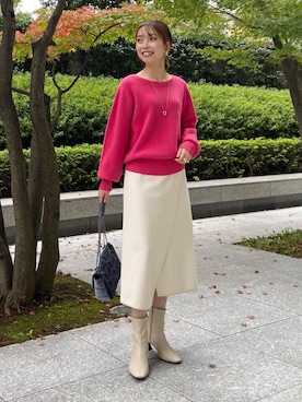 INDIVI(SHOP STAFF)さん（レディース・159cm）の冬コーディネート