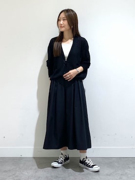 「シアーカーディガン」｜「アイテム（その他）」を使った、INDIVI(SHOP STAFF)さん（レディース・151cm）の夏コーディネート