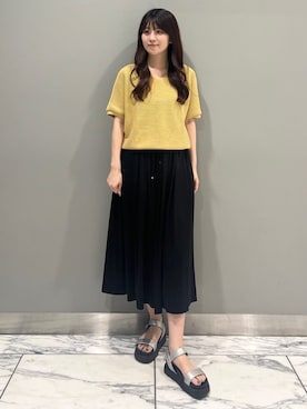 「スカーチョ」｜「アイテム（その他）」を使った、INDIVI(SHOP STAFF)さん（レディース・162cm）の夏コーディネート