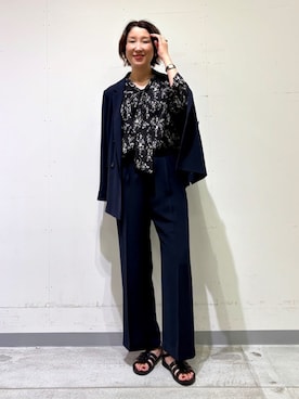 「アイテム（テーラードジャケット）」を使った、INDIVI(SHOP STAFF)さん（レディース・170cm）の秋コーディネート