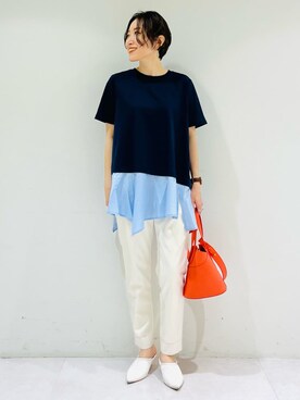 「デイリーカジュアル」｜「アイテム（その他）」を使った、INDIVI(SHOP STAFF)さん（レディース・158cm）の夏コーディネート