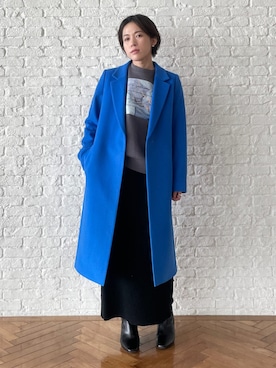 「インディヴィ」｜「アイテム（スウェット）」を使った、INDIVI(SHOP STAFF)さん（レディース・155cm）の秋コーディネート