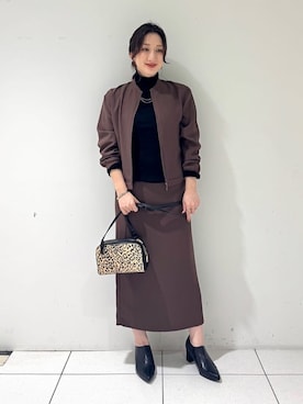 INDIVI(SHOP STAFF)さん（レディース・155cm）の冬コーディネート
