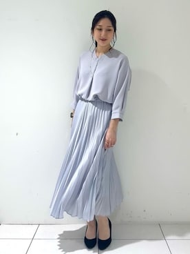 「インディヴィ」｜INDIVI(SHOP STAFF)さん（レディース・155cm）の夏コーディネート