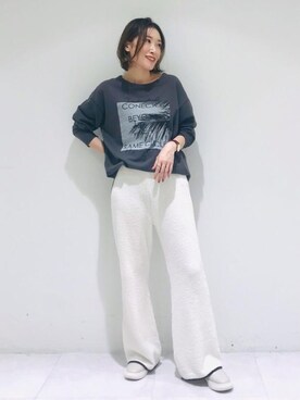 「おうちスタイル」｜「アイテム（その他）」を使った、INDIVI(SHOP STAFF)さん（レディース・158cm）の秋コーディネート