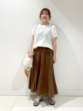 「アイテム（財布/小物）」を使った、INDIVI(SHOP STAFF)さん（レディース・157cm）の夏コーディネート