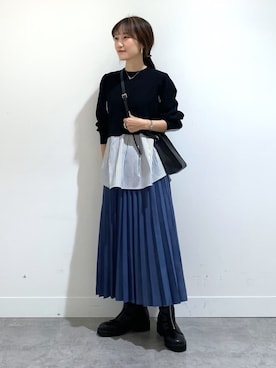 INDIVI(SHOP STAFF)さん（レディース・151cm）の秋コーディネート