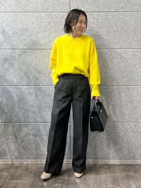 「インディヴィ」｜「アイテム（ブーツ）」を使った、INDIVI(SHOP STAFF)さん（レディース・158cm）の冬コーディネート