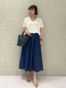 「INDIVI（インディヴィ）のアイテム」を使った、INDIVI(SHOP STAFF)さん（レディース・153cm）の夏コーディネート