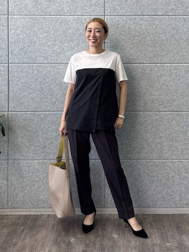 INDIVI(SHOP STAFF)さん（レディース・158cm）の夏コーディネート