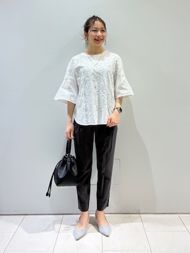 「インディヴィ」｜INDIVI(SHOP STAFF)さん（レディース・152cm）の夏コーディネート