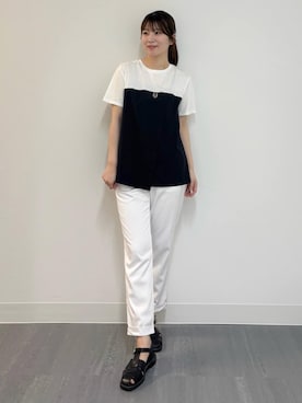 「インディヴィ」｜INDIVI(SHOP STAFF)さん（レディース・162cm）の夏コーディネート