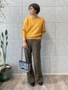 「ドルマンスリーブ」｜「アイテム（その他）」を使った、INDIVI(SHOP STAFF)さん（レディース・155cm）の冬コーディネート