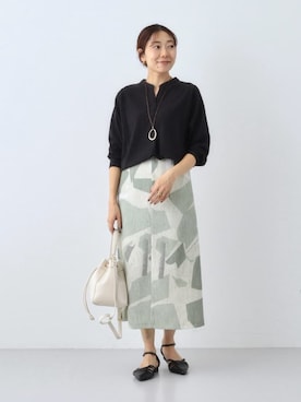 「インディヴィ」｜INDIVI(SHOP STAFF)さん（レディース・153cm）の夏コーディネート