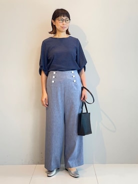 「アイテム（その他シューズ）」を使った、INDIVI(SHOP STAFF)さん（レディース・161cm）の夏コーディネート