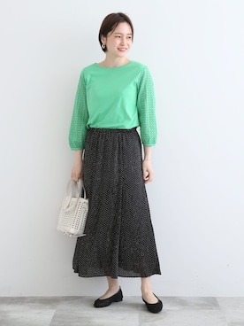 「デイリーカジュアル」｜「アイテム（その他）」を使った、INDIVI(SHOP STAFF)さん（レディース・163cm）の夏コーディネート