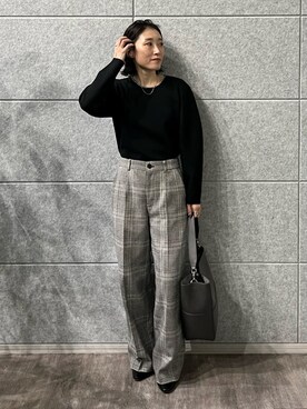 「インディヴィ」｜「アイテム（ブーツ）」を使った、INDIVI(SHOP STAFF)さん（レディース・158cm）の冬コーディネート