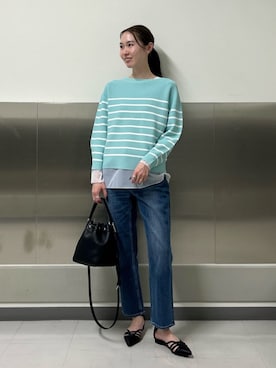 「インディヴィ」｜「アイテム（サンダル）」を使った、INDIVI(SHOP STAFF)さん（レディース・162cm）の春コーディネート