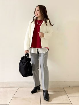 「アイテム（シューズ）」を使った、INDIVI(SHOP STAFF)さん（レディース・144cm）の秋コーディネート