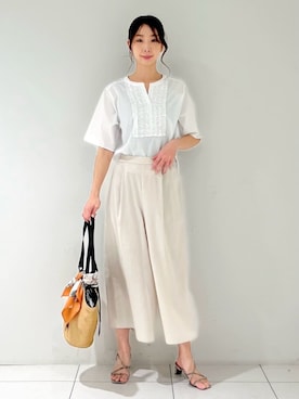 INDIVI(SHOP STAFF)さん（レディース・153cm）の夏コーディネート