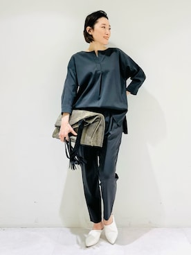 「ストレッチ素材」｜INDIVI(SHOP STAFF)さん（レディース・158cm）の春コーディネート