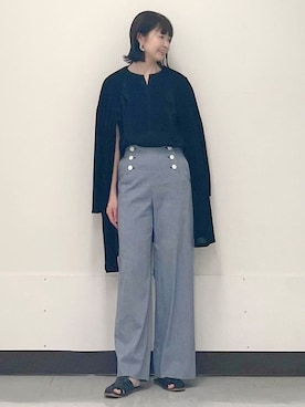 INDIVI(SHOP STAFF)さん（レディース・153cm）の夏コーディネート