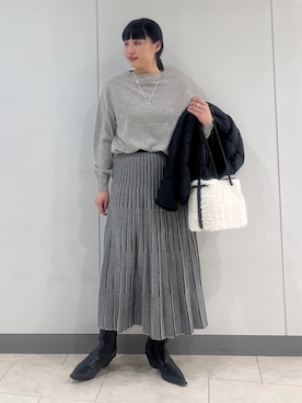 「アイテム（その他）」を使った、INDIVI(SHOP STAFF)さん（レディース・159cm）の冬コーディネート