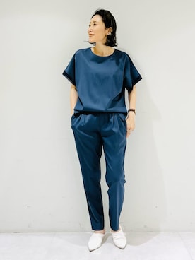 「ごきげんウィーク」｜「アイテム（その他シューズ）」を使った、INDIVI(SHOP STAFF)さん（レディース・158cm）の春コーディネート