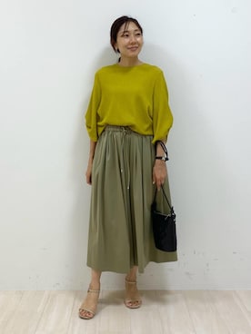 「スカーチョ」｜「アイテム（その他）」を使った、INDIVI(SHOP STAFF)さん（レディース・153cm）の夏コーディネート