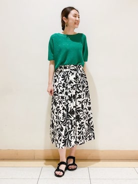 「デイリーカジュアル」｜「アイテム（その他）」を使った、INDIVI(SHOP STAFF)さん（レディース・160cm）の夏コーディネート