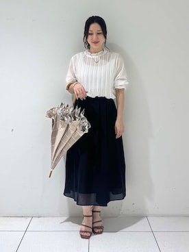 INDIVI(SHOP STAFF)さん（レディース・155cm）の夏コーディネート