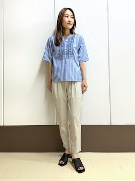 INDIVI(SHOP STAFF)さん（レディース・151cm）の夏コーディネート