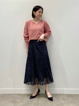 INDIVI(SHOP STAFF)さん（レディース・163cm）の冬コーディネート