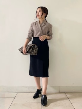 「セレモニーコーデ」｜「アイテム（ブーツ）」を使った、INDIVI(SHOP STAFF)さん（レディース・144cm）の秋コーディネート