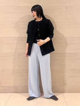 「インディヴィ」｜「アイテム（ベスト）」を使った、INDIVI(SHOP STAFF)さん（レディース・159cm）の春コーディネート