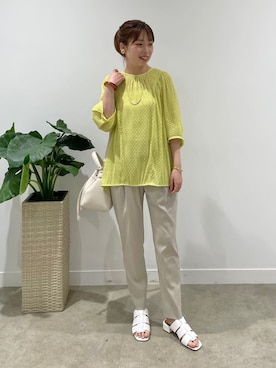 「インディヴィ」｜INDIVI(SHOP STAFF)さん（レディース・160cm）の夏コーディネート
