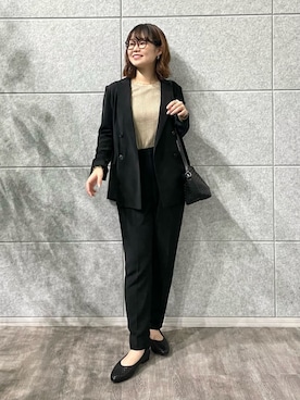 INDIVI(SHOP STAFF)さん（レディース・159cm）の冬コーディネート