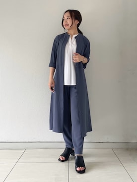 「インディヴィ」｜「アイテム（ワンピース）」を使った、INDIVI(SHOP STAFF)さん（レディース・144cm）の夏コーディネート