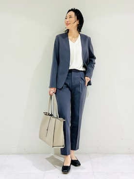 「きちんとスタイル」｜INDIVI(SHOP STAFF)さん（レディース・158cm）の秋コーディネート