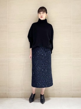 INDIVI(SHOP STAFF)さん（レディース・154cm）の冬コーディネート