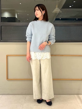 「INDIVI（インディヴィ）のアイテム」を使った、INDIVI(SHOP STAFF)さん（レディース・163cm）の冬コーディネート