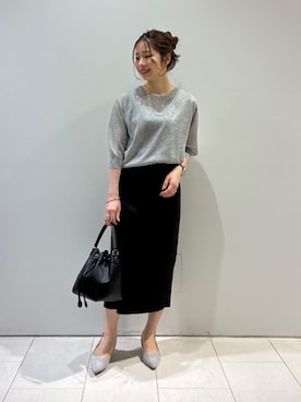 「インディヴィ」｜INDIVI(SHOP STAFF)さん（レディース・152cm）の夏コーディネート