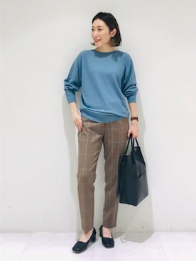 「INDIVI（インディヴィ）のアイテム」を使った、INDIVI(SHOP STAFF)さん（レディース・158cm）の秋コーディネート