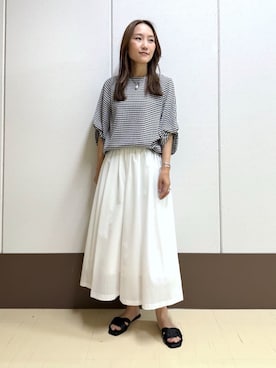 INDIVI(SHOP STAFF)さん（レディース・151cm）の夏コーディネート