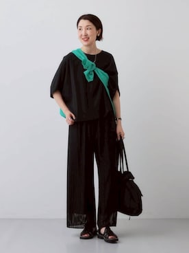 INDIVI(SHOP STAFF)さん（レディース・153cm）の夏コーディネート