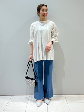 「インディヴィ」｜「アイテム（アクセサリー）」を使った、INDIVI(SHOP STAFF)さん（レディース・152cm）の秋コーディネート