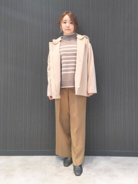 「インディヴィ」｜「アイテム（その他アウター）」を使った、INDIVI(SHOP STAFF)さん（レディース・149cm）の秋コーディネート